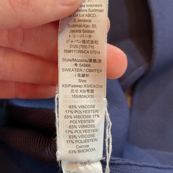 Tory Sport Knit Colorblock Turtleneck Long Sleeve Top sz XS - Picture 8 of 9